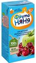 Сок ФрутоНяня Яблоко и вишня, с 5 месяцев, 0,2 л