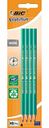 Карандаши чернографитные Bic HB Evolution зелёный корпус без ластика , 4 шт.