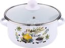 Кастрюля HOMECLUB Enamel, деколь, в ассортименте, 2.7л