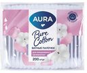 Ватные палочки Aura Pure Cotton, 200шт.