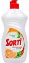 Средство для мытья посуды Sorti Удаляет жир Апельсин и мята, 450 мл