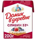 Сливки Домик в деревне стерилизованные 33%, 200г