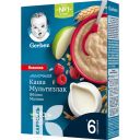 Каша GERBER Мультизлаковая с яблоком и малиной сухая молочная быстрорастворимая с 6 месяцев, 180г