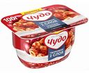 Десерт творожный Чудо Творожок 2 слоя вкус Грильяж с вишней с орешками 4,5%, 100 г
