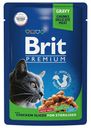 Влажный корм Brit premium Pouches с курицей для стерилизованных кошек 85 г