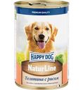 Влажный корм для собак с чувствительным пищеварением Happy Dog NaturLine Телятина с рисом, 410 г