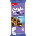 Шоколад MILKA ОРЕО молочный с начинкой со вкусом ванили/печеньем 92г