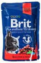 Корм для кошек Brit Premium рагу из говядины и горошком, 100 г