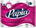 Туалетная бумага Papia белая 3 слоя, 12шт