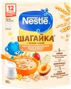Каша мультизлаковая NESTLE Шагайка молочная, с яблоком, садовой земляникой и персиком, с 12 месяцев