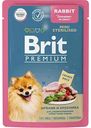 Влажный корм для стерилизованных собак мини пород Brit Premium кролик в брусничном соусе, 85г