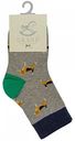 Носки детские Гранд YCL161 цвет: серый меланж/зелёный, размер 18-20 (29-31)