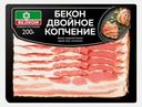 Бекон Велком двойного копчения сырокопченый нарезка 200г