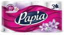 Туалетная бумага Papia Балийский цветок 3 слоя, 8шт
