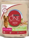 Корм сухой Purina One с индейкой и рисом для взрослых собак мелких и карликовых пород 600г