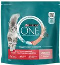 Корм Purina One для стерилизованных кошек, лосось, пшеница, 1,5 кг
