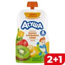 Пюре фруктовое АГУША яблоко-банан-клубника-киви с 8 месяцев, 90г