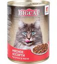 Мясные консервы для кошек Кусочки в желе Зоогурман Big Cat Мясное ассорти, 350 г