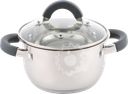 Кастрюля HOMECLUB Comfort, с силиконовыми ручками, нержавеющая сталь, индукция, 1.5 Арт. GS-3