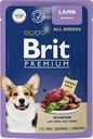 Корм консервированный для взрослых собак BRIT Premium Ягненок в соусе, 85г