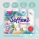 Туалетная бумага "Тропический микс", Soffione, 3 слоя, 24 рулона