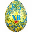 Шоколадное яйцо пасхальное Золотое Правило с сюрпризом, сине-золотая роспись, 30 г