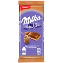 Шоколад MILKA молочный ореховая паста с миндалем, 90г