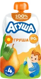 Пюре фруктовое детское АГУША Груша, с 4 месяцев
