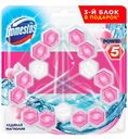 Блок для очищения унитаза Domestos  POWER 5 TRIO ледяная магнолия, 3X55 гр