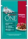 Корм Purina ONE для взрослых кошек с говядиной и морковью 75г