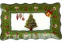 Блюдо стеклянное новогодняя Ель, 29,3х19см