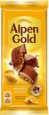 Шоколад молочный Alpen Gold, арахис и кукурузные хлопья, 80г/85г