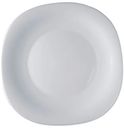 Тарелка обеденная Парма квадратная белый опал, 27см