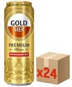 Пиво Gold Bier Premium Pilsener, 0.43л x 24 шт