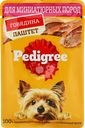 Корм консервированный для взрослых собак PEDIGREE паштет с говядиной, для миниатюрных пород, 80г