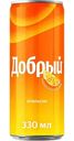 Напиток сокосодержащий Добрый Апельсин с витамином С, 0,33л