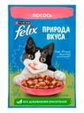 Влажный корм для взрослых кошек "Природа вкуса", FELIX, с лососем, 75 г