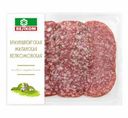 Колбаса сырокопченая Велком Ассорти Брауншвейгская-Миланская-Велкомовская полусухая нарезка 90 г