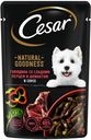 Влажный корм Cesar Natural Goodness с говядиной паприкой и шпинатом в соусе для взрослых собак 80 г