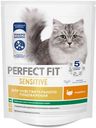 Сухой полнорационный корм Perfect Fit для взрослых кошек с чувствительным пищеварением с индейкой, 650г