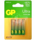 Батарейки GP Ultra Alkaline AAA, 4шт,