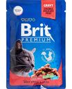 Влажный корм для кошек Brit Premium Говядина и горошек в соусе, 85 г
