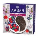 Чай AKBAR черный Малина-черника, 100пакетиков 