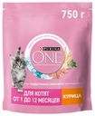 Корм сухой PURINA ONE  для котят с курицей 750г