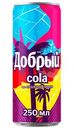 Напиток газированный Добрый Кола ледяной лимон, 250мл