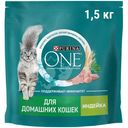Сухой корм Purina One для домашних кошек с индейкой, 1.5кг