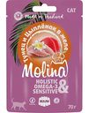 Влажный корм для кошек Molina Holistic Тунец и цыпленок в желе, 70 г