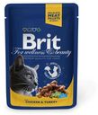 Корм для кошек Brit Premium с курицей и индейкой, 100 г