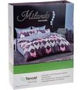 Комплект постельного белья семейный Milando Стрелки тенсель цвет: розовый/серо-коричневый/серо-голубой, 5 предметов