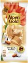 Шоколад белый ALPEN GOLD с миндалем и кокосовой стружкой, 80г